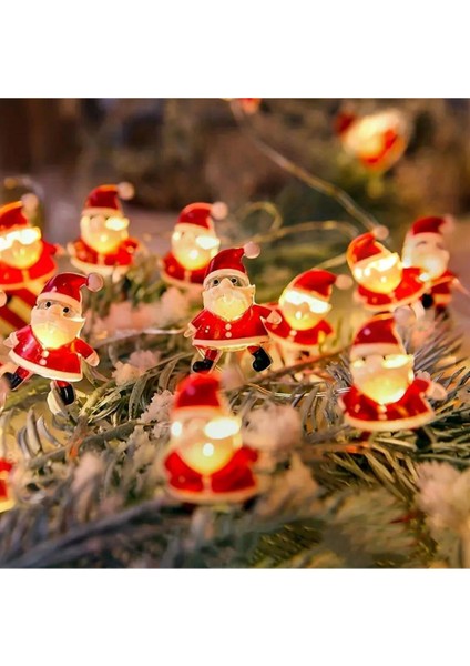 Kırmızı Yılbaşı LED Işık, Noel Baba, Kardan Adam, Çam Ağacı, Dekoratif, Parti Süs, 2 Metre fırsatları