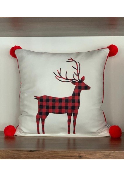 H1015 Çift Tarafı Dijital Baskılı Kenarları Biyeli-Ponponlu