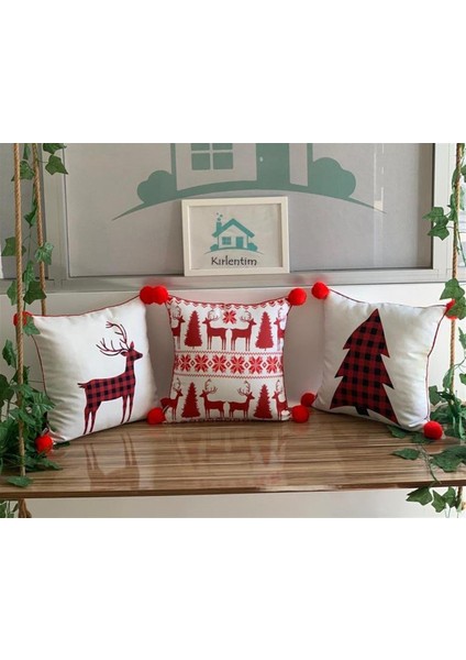 H1015 Çift Tarafı Dijital Baskılı Kenarları Biyeli-Ponponlu modelleri