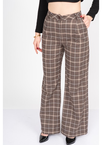 Royal Plaid Palazzo – Premium Ekose Wide Leg Pants 30325 fiyatları