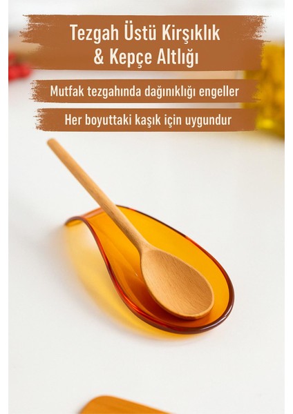 Akrilik Bal Tezgah Üstü Kirli Kaşıklık & Kepçe Altlığı