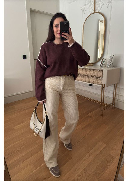 Kadife Orijinal Pantolon- Ekru fiyatları