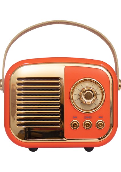 MD-24BT Echoes 3W 800MAH Turuncu Usb+Tf Kart+Bluetooth Destekli Klasik Retro Müzik Kutusu