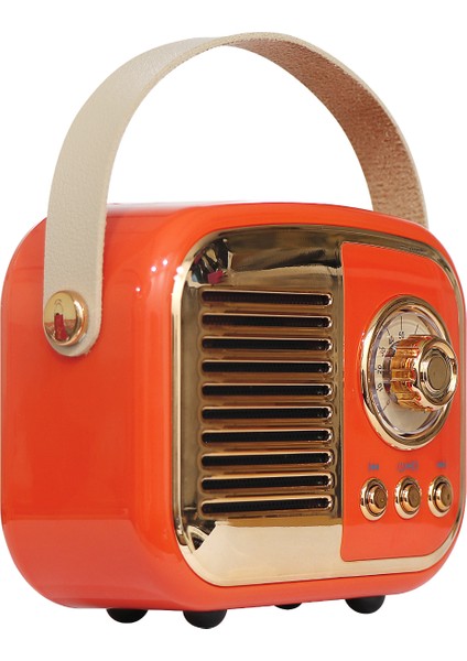 MD-24BT Echoes 3W 800MAH Turuncu Usb+Tf Kart+Bluetooth Destekli Klasik Retro Müzik Kutusu fiyatları