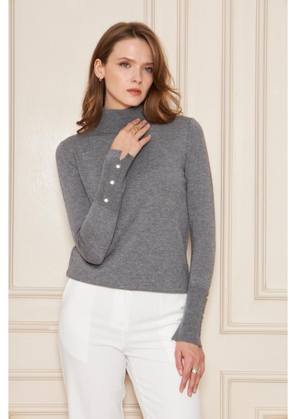 Kolu Çıtçıtlı Balıkçı Yaka Kazak 1050 modelleri