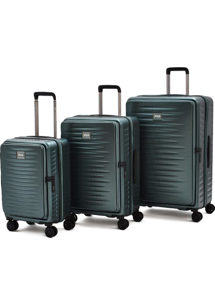 Ground Körüklü 3’lü Valiz Seti Büyük - Orta ve Kabin Boy – Ultra Dayanıklı, Geniş Hacimli, Tsa Kilitli