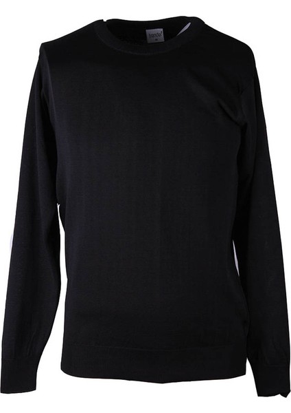 O Yaka Siyah Erkek Kazak YSN01