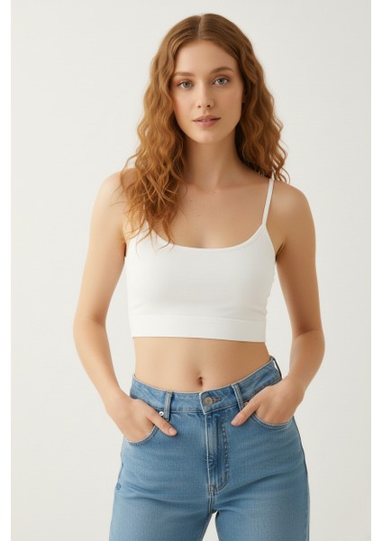 Kadın Ip Askılı Pedli Büstiyer