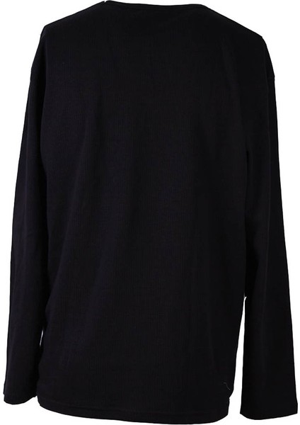 O Yaka Raporlu Interlok Siyah Erkek Sweatshirt 5503 modelleri