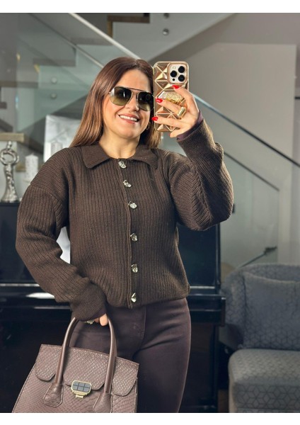 Altı Düğmeli Kahverengi Hırka fiyatları