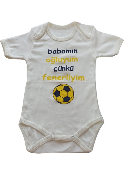 Hoşgeldin Bebek, Yenidoğan Erkek Bebek, Sarı Lacivert Babamın Oğluyum Taraftar Badi ve Isimli Emzik Askısı Hediye Seti fiyatları