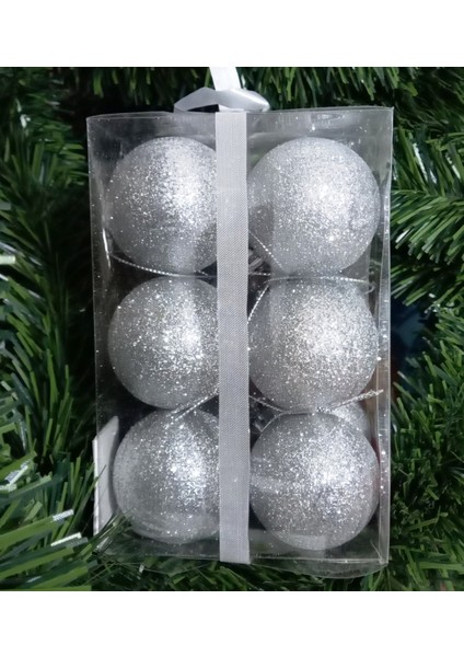 12 Adet Çok Renkli 5 cm Gümüş Yılbaşı Topu, Vitrin Süsleri, Yılbaşı Ağacı Süsleri fiyatları