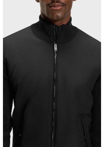 Logolu Pamuklu Regular Fit Dik Yaka Yumuşak Dokulu Ceket Erkek Ceket 50543135 001 fırsatları