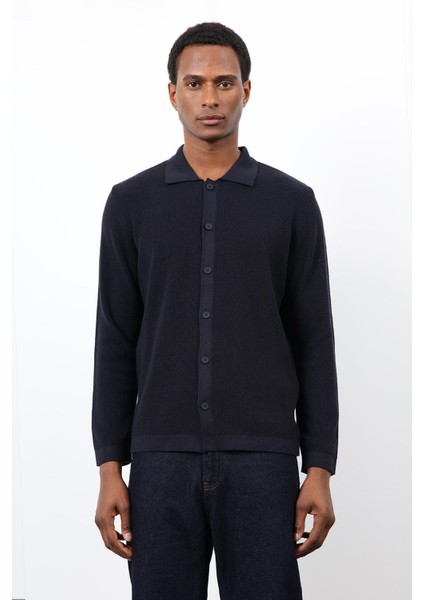 Lacivert Ince Örgü Triko Erkek Hırka indirimleri