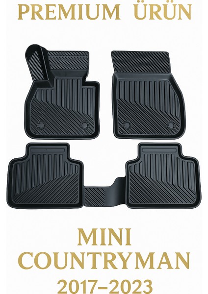Mini Countryman 2017–2023 Uyumlu 3D Oto Paspas Premium