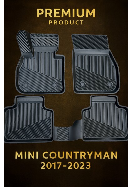 Mini Countryman 2017–2023 Uyumlu 3D Oto Paspas Premium indirimleri