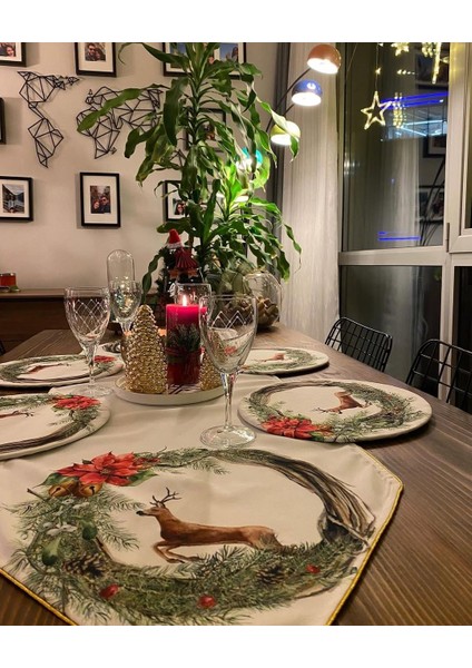 E520 Kış-Yılbaşı-1 Adet Runner-4 Adet Supla Set modelleri