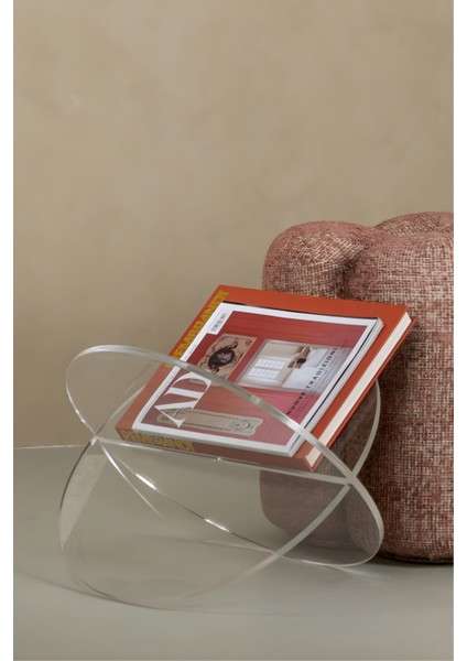 Akrilik Dergilik, 5 mm Dayanıklı Pleksi, 40X40 Cm, Modern Dekoratif Stand Kitaplık