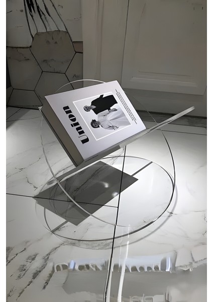Akrilik Dergilik, 5 mm Dayanıklı Pleksi, 40X40 Cm, Modern Dekoratif Stand Kitaplık fırsatları
