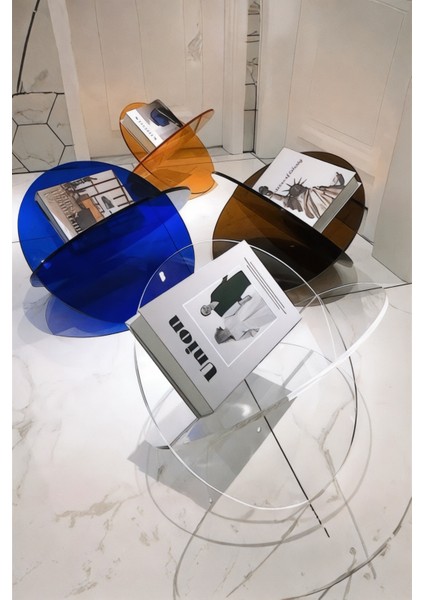 Akrilik Dergilik, 5 mm Dayanıklı Pleksi, 40X40 Cm, Modern Dekoratif Stand Kitaplık