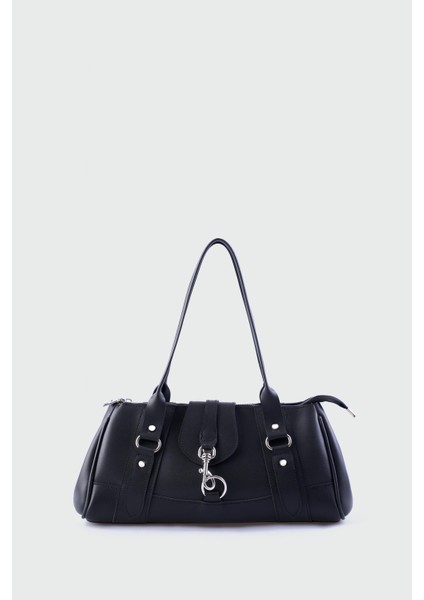 Noa Vintage Baget Çanta Siyah