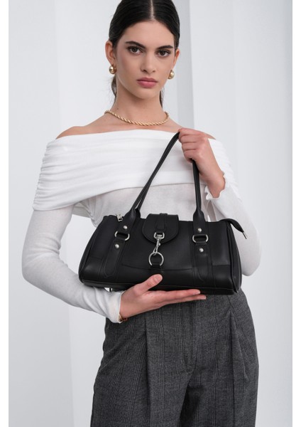 Noa Vintage Baget Çanta Siyah fiyatları