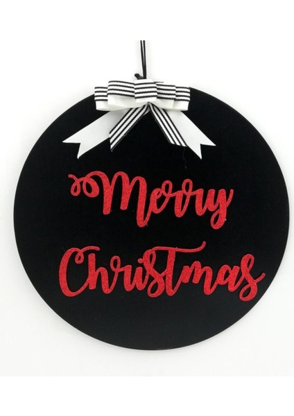 Şık Siyah Yılbaşı Kapı Süsü, Süsleme ve Dekorasyon Için Harika Seçenek