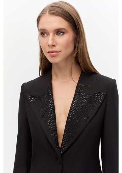 Taş Detaylı Blazer Takım modelleri