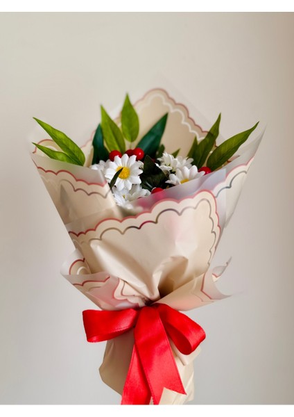 Beyaz Yılbaşı Çiçeği Hediye Kutulu Yapay Buket indirimleri