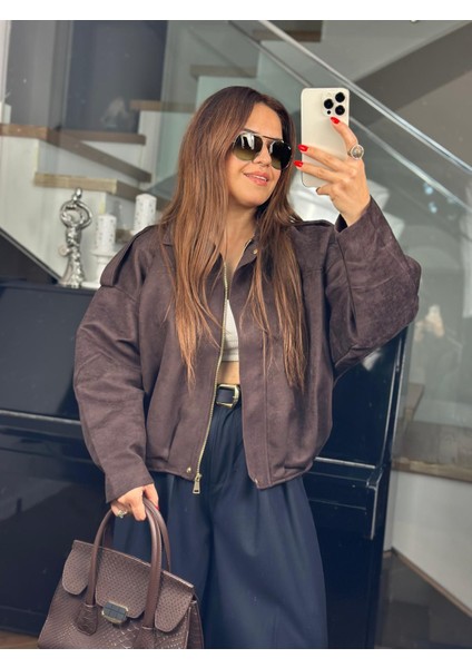 Kahverengi Süet Ceket