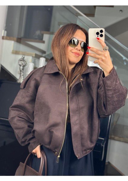 Kahverengi Süet Ceket modelleri