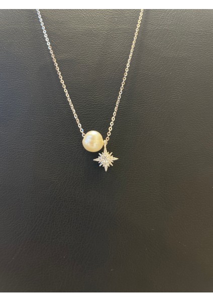 Ithal Minimal Kutup Yıldızı Incili Kadın Gümüş Kolye fiyatları