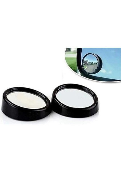 Kör Nokta Ayna Ayarlanabilir Yuvarlak 50MM. Siyah Ikili ( Set )