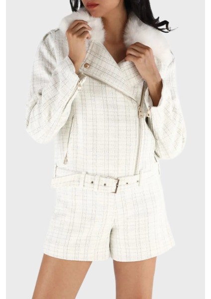 Sandra Regular Fit Yumuşak Tüy Detaylı Yaka Fermuarlı Ceket W5BL16W2382 Bayan Ceket W5BL16 W2382 F0YK fırsatları