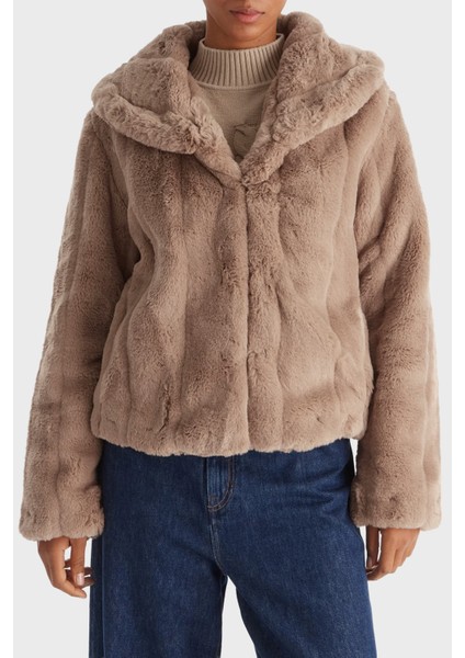 New Shophy Regular Fit Şal Yaka Cepli Suni Kürk Mont W0BL0NWDCH0 Bayan Mont W0BL0N Wdch0 A106