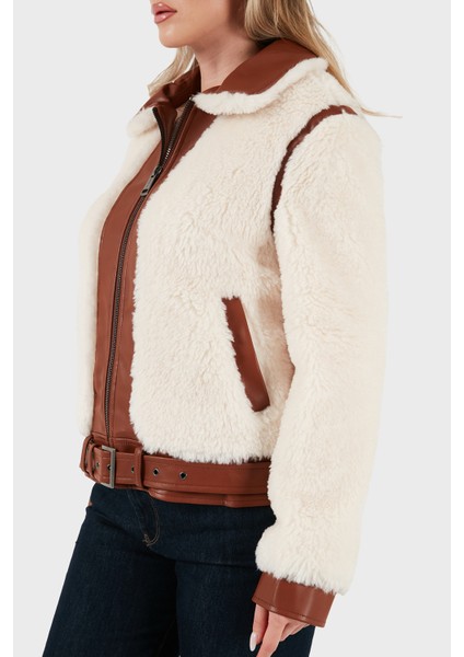 Giordana Regular Fit Ceket Yaka Kemer Detaylı Suni Kürk Mont W5BL71W3840F0D9 Bayan Mont W5BL71 W3840 F0D9 indirimleri