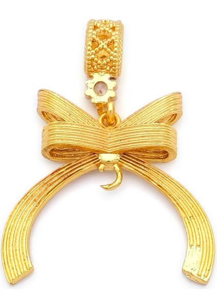 altın kaplama küçük boy kurdeleli kolye ucu tgr-740 fiyatları