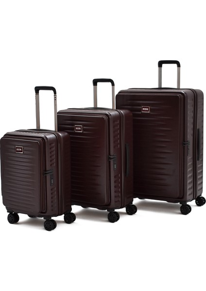 Ground Körüklü 3’lü Valiz Seti Büyük - Orta ve Kabin Boy – Ultra Dayanıklı, Geniş Hacimli, Tsa Kilitli