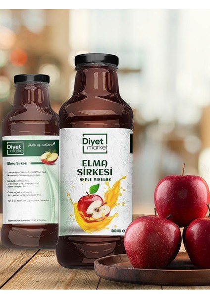Doğal Fermente Elma Sirkesi 500ML