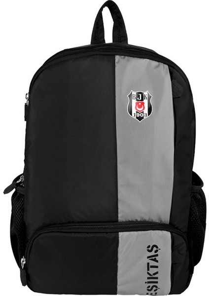Beşiktaş Gri Şeritli Siyah Sırt Çantası