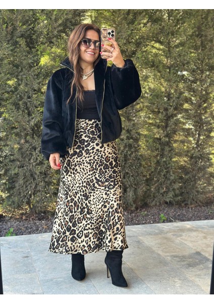 Siyah Lastikli Peluş Ceket modelleri