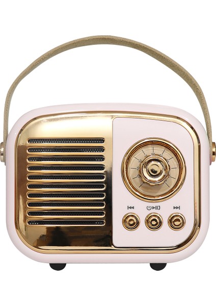 MD-24BT Echoes 3W 800MAH Pembe Usb+Tf Kart+Bluetooth Destekli Klasik Retro Müzik Kutusu