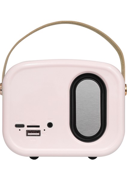 MD-24BT Echoes 3W 800MAH Pembe Usb+Tf Kart+Bluetooth Destekli Klasik Retro Müzik Kutusu