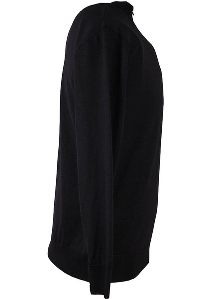 Yarım Fermuarlı Siyah Erkek Kazak ALP01 fiyatları