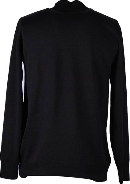 Yarım Fermuarlı Siyah Erkek Kazak ALP01 modelleri