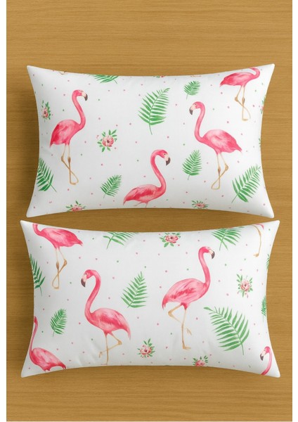 Desenli Pamuklu Yastık Kılıfı 2 Adet 50 x 70CM