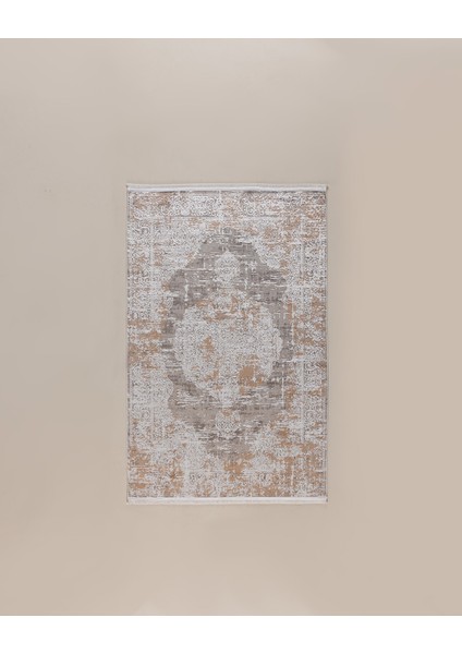 Lazare Iplik Boyalı Kadife Halı - Gri/bej - 120X180 cm