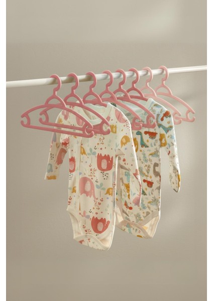 6’lı Bebek Askısı & Bebek Gardırop Askısı Pembe Set fiyatları