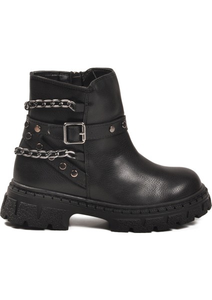 Siyah Içi Polarlı Kaymaz Kız Çocuk Bot Dante F