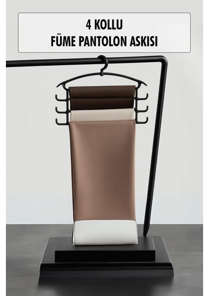 Füme Pantolon Askısı & Dolap Düzenleyici Askı